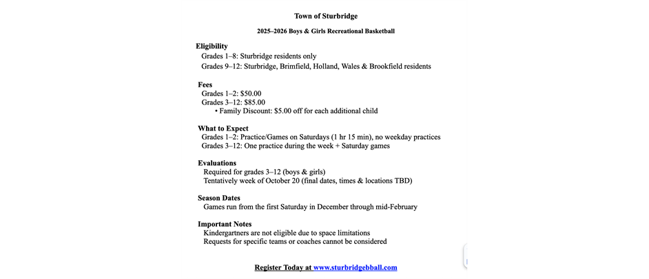 Basketball information